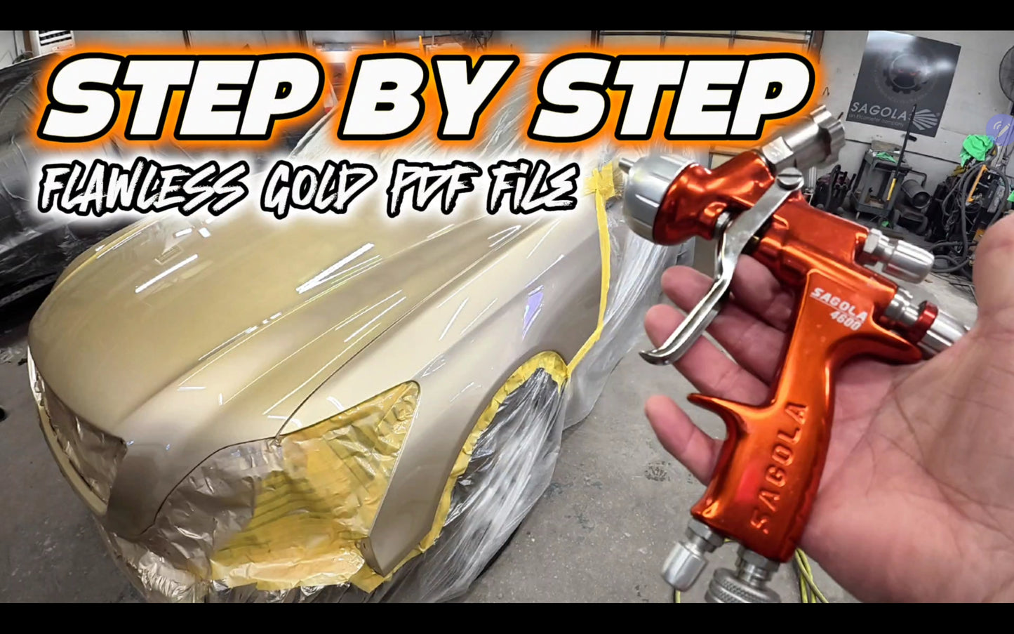 How to spray a high metallic base coat (light gold, silver)- full step by step process.